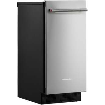 KitchenAid 15 Inch Automatic Clear Ice Maker With 25 Lb Capacity and Built-In Drain Pump: Stainless Steel — thumbnail 9